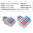 thumbnail image 2 of 10pcs Wire Connectors Butt Terminals Cable Connector Set Lever Lock Connectors Universal Wiring Cable Connector, 2 of 8