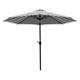 thumbnail image 2 of Lacoo 9' Patio Umbrella Outdoor Market Table Umbrella with Push Button Tilt, 8 Sturdy Ribs（Black and White）, 2 of 6