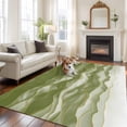 thumbnail image 2 of Large Area Rug 5'x8', Sage Green Ombre Non-slip Runner Carpet for Living Room/Bedroom/Office, Modern Moire Abstract Art Luxury Outdoor Indoor Rectangle Area Rugs Floor Mat for Kitchen/Dining Room, 2 of 9