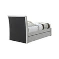 thumbnail image 6 of Meridian Furniture Myles Grey Linen Textured Fabric Twin Trundle Bed, 6 of 8