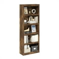 thumbnail image 3 of Furinno Rail 5-Tier Open Shelf Bookcase, Amber Pine, 3 of 6