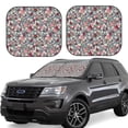 thumbnail image 6 of Kdxio Daisies Flowers Print 2-Piece Sun Shade Front Windshield - Foldable Car Front Window Sunshades for Most Sedans SUV Truck, 6 of 6