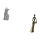 thumbnail image 5 of Figura De Gato De Resina Y Escultura De Dama Tribal Africana, Adorno Coleccionable Decorativo Para Sala De Estar, Dormitorio, Estantería, Entrada, Decoración Del Hogar., 5 of 8