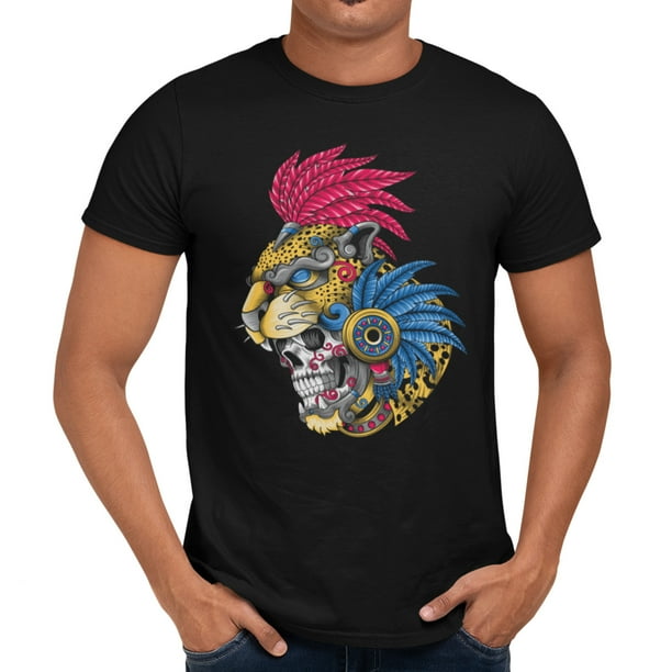 Playera Guerrero Jaguar Calavera Caballero Once Playera manga corta