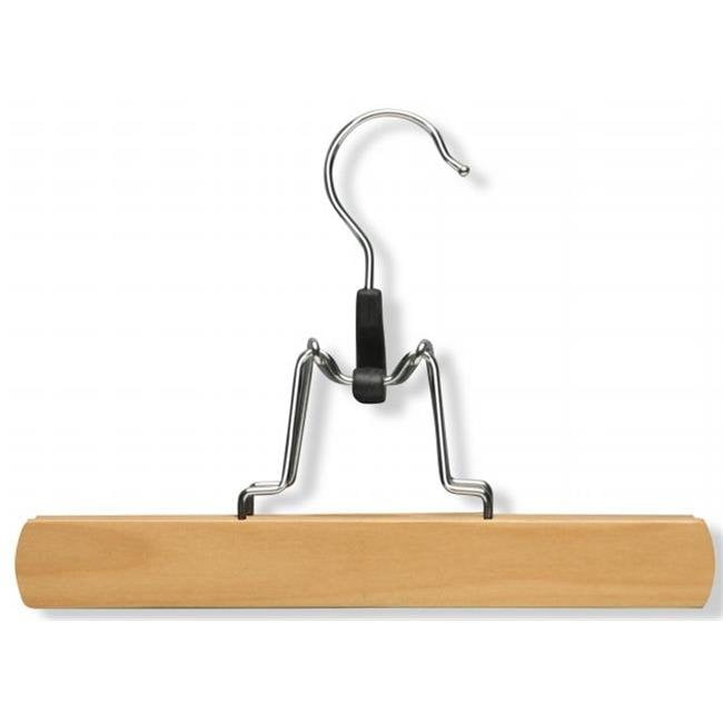 4 Count Maple Finish Basic Clamp Pant Hangers