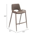 thumbnail image 6 of Desi Counter Stool Brown & Walnut Counter Stool, Modern Style, Plush and durable faux leather fabric, Plywood, Indoor Bar, 6 of 11