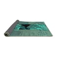 thumbnail image 2 of Ahgly Company Indoor Rectangle Abstract Turquoise Blue Modern Area Rugs, 2' x 5', 2 of 4