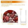 thumbnail image 3 of Stones Red Acrylic Napkin Holder Clear Paper Tissue Dispenser Kitchen Dining Room Bathroom Party Hotel, 3 of 8