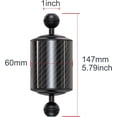 thumbnail image 2 of Carbon Fiber Underwater Float Arm with Dual Ball Mounts for Photography and Video, Compatible with Diving Trays, Video Lights, Strobes (Black, 80mm8'), 2 of 5
