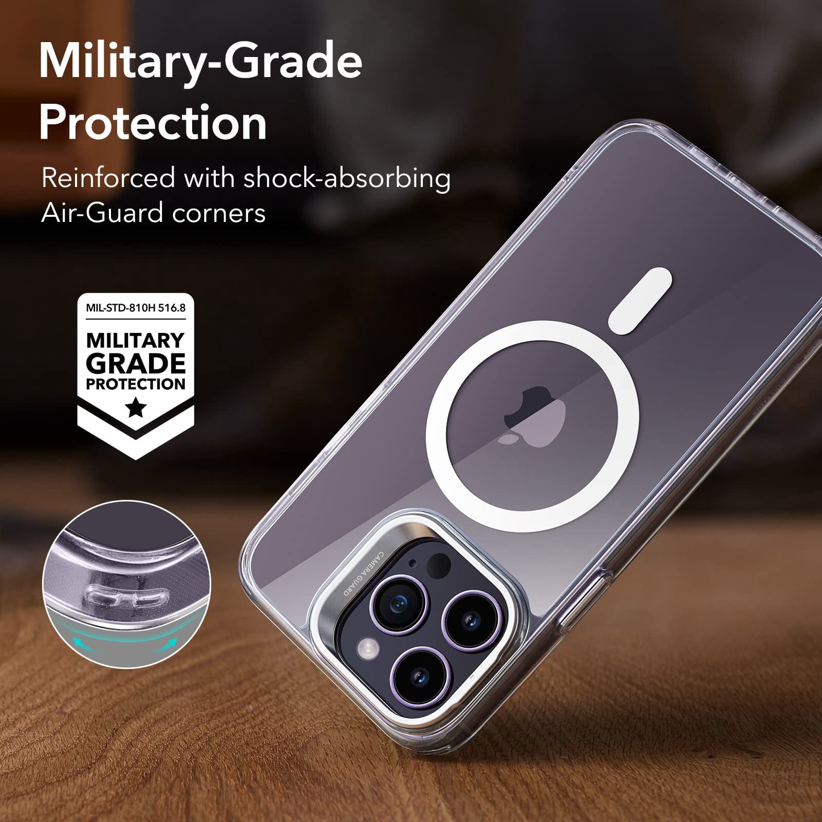 Esr For 14 Pro Max Case  Compatible With Magsafe Built-in Stash Stand Clear Phone 14 Military-grade Protection Magnetic Classic Series