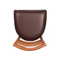 thumbnail image 4 of Linon Belmar Metal Dining Side Chairs, Set of 2, Dark Honey and Burgundy Faux Leather, 4 of 9