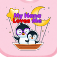 thumbnail image 4 of Inktastic My Nana Loves Me Penguin Boys or Girls Baby Bib, 4 of 4