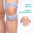 thumbnail image 4 of Sangle de Rotule Réglable en Silicone pour Soulagement de la Pression Genouillère Absorption des Chocs pour Course Randonnée Basketball Entraînement Physique Ceinture Respirante Confortable Élastique Réglable, 4 of 6