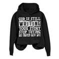 thumbnail image 1 of WEAIXIMIUNG Robe Chandail en Molleton Surdimensionnée Taille Zip Tendance Automne et Hiver pour Femmes Sweat à Capuche Imprimé Lettre Sweat à Capuche Sport Manches Longues, 1 of 3