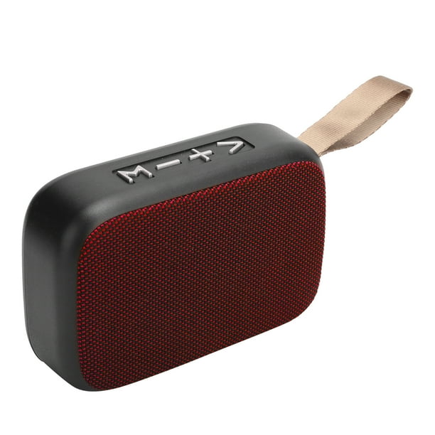 Altavoz Bluetooth Subwoofer Estéreo Inalámbrico Portátil USB Mini Sonido con Radio FM Rojo