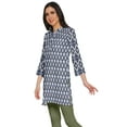 thumbnail image 2 of Moomaya Printed Side Slit Short Kurta Tunic For Women Summer Wear Ladies Kurti, 2 of 5