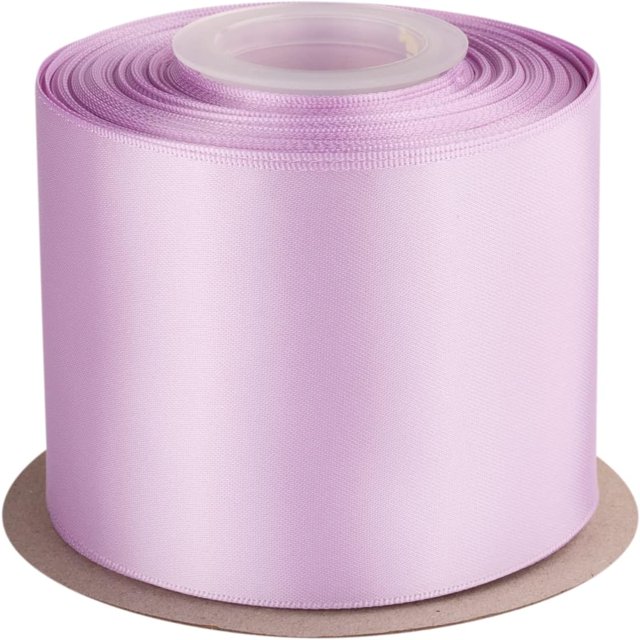 GFDYREE 3" Inch Double Faced Satin Ribbon Lt. Orchid Solid Polyester Craft Ribbon - 25 Yards Perfect for Gift Wrapping, Crafts, Wreath, Wedding Party Ceremony Decoration, Floral Arrangement,