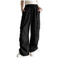 thumbnail image 3 of Avtoify Girls Pants Unisex Children's Spring/Fall Solid Color Elastic Waist Double Pocket Stylish Long Pants, 3 of 8