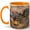 Orange, variant on Garden Lantern Coffee Mug, Watercolor Evening Floral Path with Candle Light, 11 oz Ceramic Cup