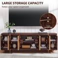 thumbnail image 4 of KeyWhat Modern TV Stand for TVs Up to 80", Storage Cabinet, 10 Compartments, Hidden Handles, 4 of 9