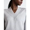 thumbnail image 5 of Scoop Women's and Women's Plus New Scubaknit V Neck Sweatshirt, Sizes XS-4X, 5 of 5