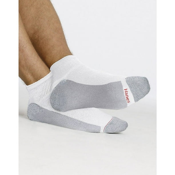 Hanes Hanes Men's 36Pack FreshIQ Cushion Ankle Socks White, (Shoe