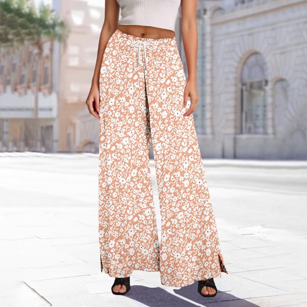 WILLBEST Pantalones Casuales para Mujer, Cómodos, Sueltos, de Pierna Recta, con Cintura Elástica, para Uso Diario, Primavera y Verano. Grande