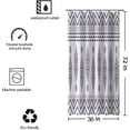 thumbnail image 4 of 36x72in Stall Black White Shower Curtain,Southwest Fabric Shower Curtains Sets for Bathroom,Aztec Geometry Bath Curtain Minimalist Art Curtain with Hooks, 4 of 6