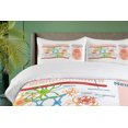 thumbnail image 4 of Ambesonne Anatomy Duvet Cover Set, Neurological Brain Cells, Calking, Fern Green and Pale Sky Blue, 4 of 6