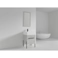 thumbnail image 3 of Fine Fixtures - Modern Grey Marble 20" Bathroom Vanity Set, Black Hardware, vitreous China Sink Top, 3 of 8