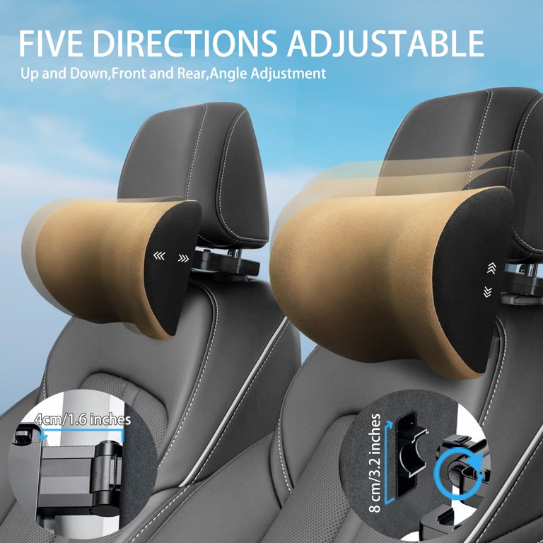 Memory Foam Car Headrest Pillow - Adjustable U-Shape Neck Support For Sleeping & Long Drive Comfort