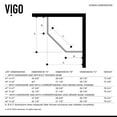 thumbnail image 4 of VIGO Verona 42 in. L x 42 in. W x 77 in. H Frameless Hinged Neo-angle Shower Enclosure Kit in Chrome with 3/8 in. Clear Glass, 4 of 10