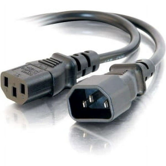 6FT POWER EXTENSION CORD BLACK 3PIN/3PIN C13/C14 M/F 16AWG
