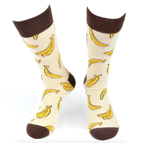 Urban-Peacock Men's Novelty Fun Socks - Bananas - Yellow - 1 Pair
