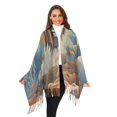 thumbnail image 6 of Mountains Person Clouds Temples Winter Scarf for Women Fashion Warm Long Soft Blanket Scarves Gifts, 6 of 10
