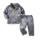 thumbnail image 1 of Odeerbi 6M-6Y Niños Niñas Pijama Satén Solapa Entallada Manga Larga Camisa Pantalones Conjunto Suave Sleepwear Dos-Pijamas de Dos Piezas, 1 of 4