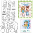 thumbnail image 2 of 1Pc Fashion Friends Theme Clear Stamps Silicone Cutting Die Painting Stencils for Card Making and DIY Embossing Scrapbooking, 2 of 9