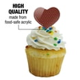 thumbnail image 3 of The Shining Floor Pattern Heart Love Cupcake Picks Toppers Decoration Set of 6, 3 of 7