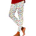 thumbnail image 1 of Zhanying Christmas Light Leggings Plus Size Breathable Wrinkle-Resistant High Waisted Capris White M, 1 of 5