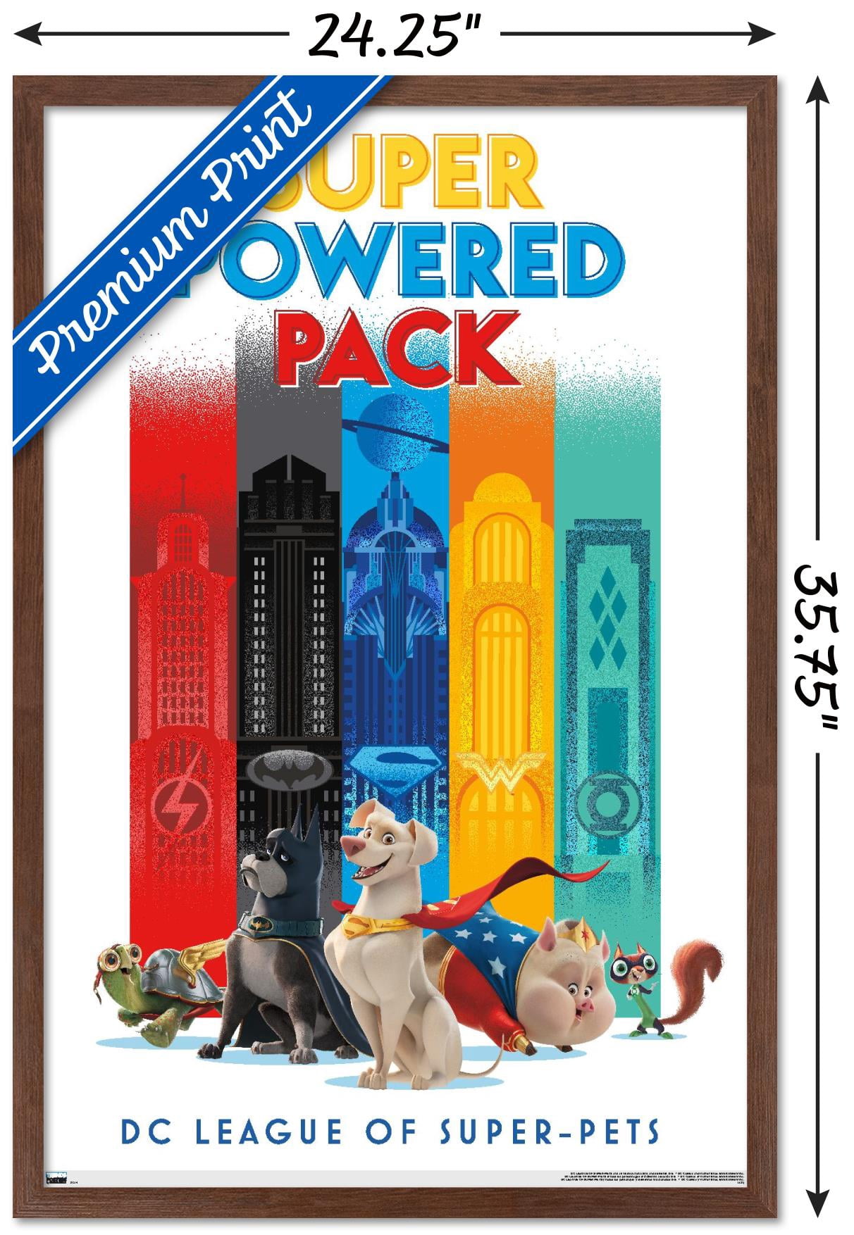 DC League of Super-Pets - Skyline Wall Poster, 22.375" x 34" Framed