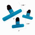 thumbnail image 4 of Pack of 9 Chip Bag Clips - Large / Medium Size, Assorted Sizes Fresh Food Bag Clips Plastic Heavy Seal Grip Photo File Clamps, for Kitchen / Office / Home, 4 of 8