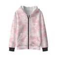 thumbnail image 5 of Yuyamidu Pink Cow Print Hoodie for Girls 8-10 Fleece Zip Up Jacket Casual Drop Shoulder Hooded Sweatshirts with Pockets Comfortable Warm Winter Clothes for Outdoor School, 5 of 8