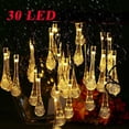 thumbnail image 1 of Xihbxyly Guirnalda de Faroles Solares para Exterior, 30 Luces Led En Forma de Lágrima, Control Automático de Luz, Modo Intermitente y Constante, Decoración para Fiestas En El Jardín, Uso En Exterior, 1 of 7