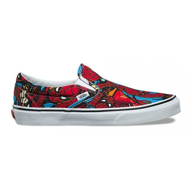 Vans Unisex X Marvel SpiderMan Classic SlipOn Skateboarding Shoe (10