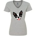 thumbnail image 3 of Inktastic Boston Terrier Dog Gift Women's V-Neck T-Shirt, 3 of 5