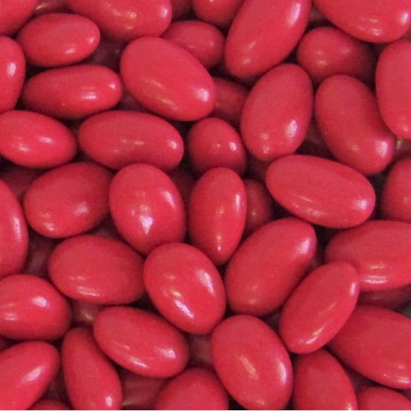 Red Jordan Almonds by Its Delish, 2 LBS Bulk Sugared Almond Nut with Sweet Hard Candy Coating - Bulk Wedding Favors, Bridal and Baby Showers, Party Buffets - USA Made, Vegan & Kosher