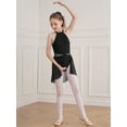 thumbnail image 2 of Sholeno Kids Girls Lyrical Ballet Jazz Modern Dance Dress Figure Ice Skating Leoatrd Dress with Wrap Black 14, 2 of 7