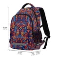 thumbnail image 2 of FORMRS Unisex Backpack Elementary School Travel Bookbag with Reflective Stripes, Red Geometric Eagle, 2 of 7
