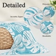 thumbnail image 3 of Aqua Blue Monstera Deliciosa Throw Pillow Cover 12 x 20 Inch Decorative Pillow Cover Summer Botanical Tropical Lumbar Pillowcase Seasonal Rectangle Cushion Case for Couch Sofa Bed Living Room, 3 of 9