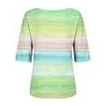 thumbnail image 6 of 3/4 Length Sleeve Womens Tops Womens Printed T Shirts Womens Summer Tops With Sleeves Ladies Casual Tops Womens Casual Tops Half Sleeve V Neck Tops For Women Fitted Tops For Women Work Tops, 6 of 7